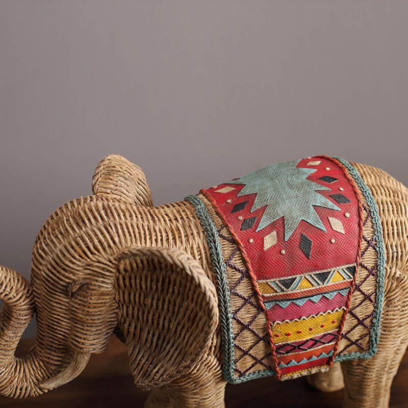 Buddha Stones Elephant Resin Wisdom Wealth Home Decoration