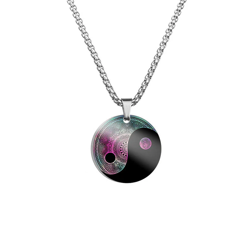Yin Yang Koi Fish Dragon Titanium Steel Harmony Necklace Pendant (Extra 40% Off | USE CODE: FS40)