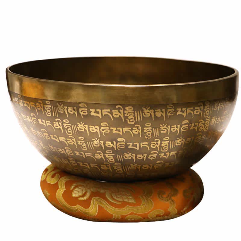 Buddha Stones Sutra Singing Bowl Handcrafted for Healing and Meditation Positive Energy Sound Bowl Set
