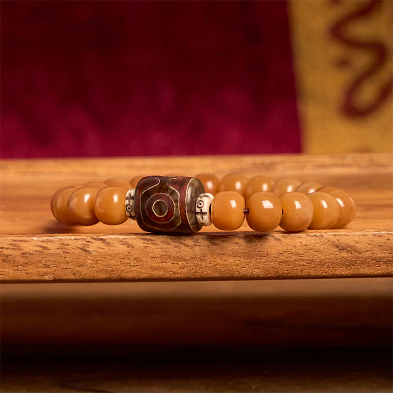 Buddha Stones Tibetan Bodhi Seed Dzi Bead Keep Away Evil Spirits Bracelet