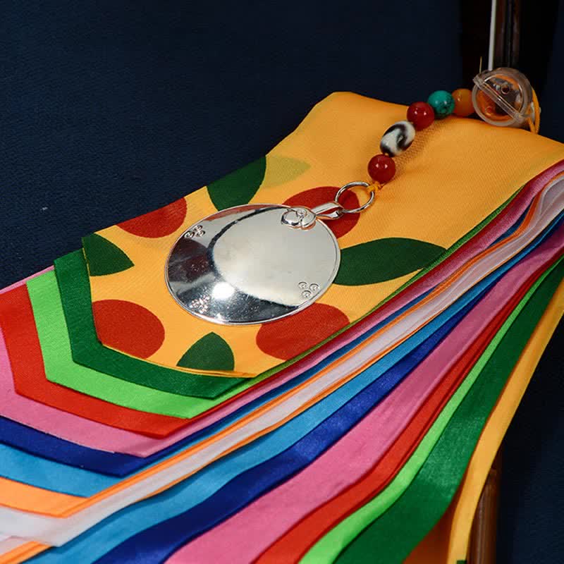 Buddha Stones Tibetan Eight Auspicious Symbols Lucky Arrow Home Decoration Prayer Flag