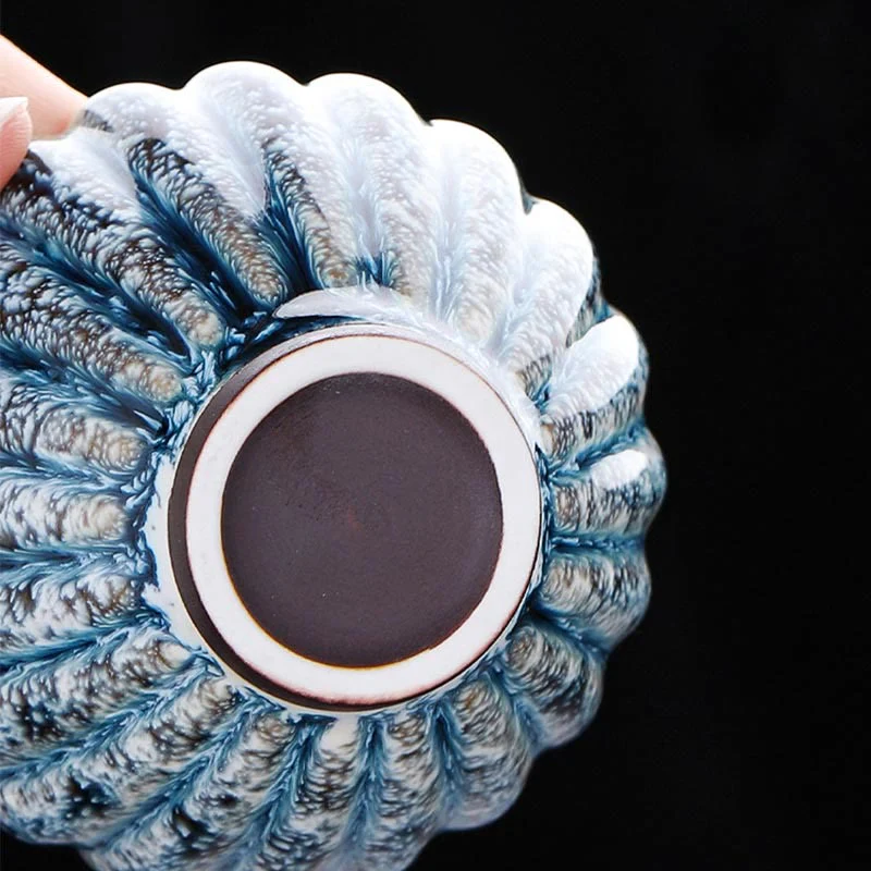 Buddha Stones Handmade Small Chinese Jianzhan Lotus Ceramic Teacup Kung Fu Tea Cup 80ml