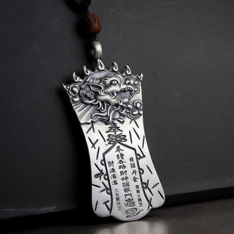 Buddha Stones FengShui Bagua PiXiu Cinnabar Balance Necklace Pendant