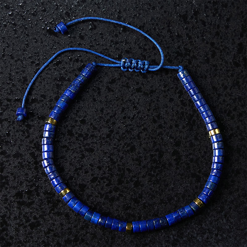 Buddha Stones Natural Lazurite Spacer Bead Positive Balance Bracelet