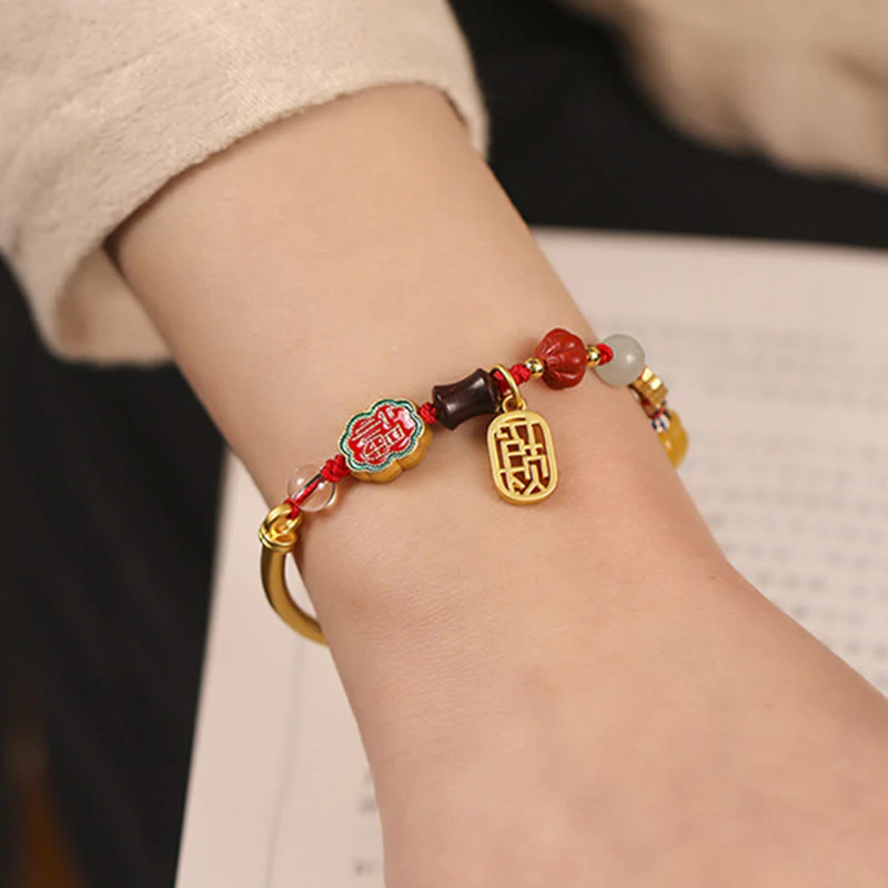Buddha Stones Tibetan Auspicious Clouds Fortune Happiness Wealth Luck Bracelet