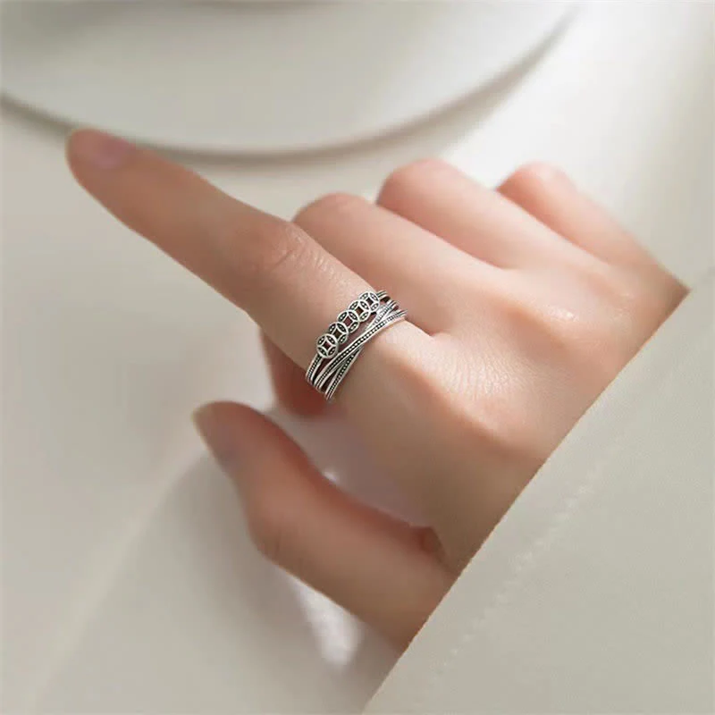 Buddha Stones Copper Coin Wealth Luck Ring