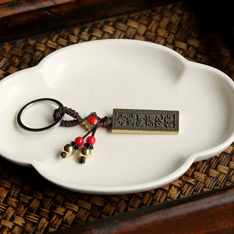 Buddha Stones Namo Amitabha Peace Blessing Keychain