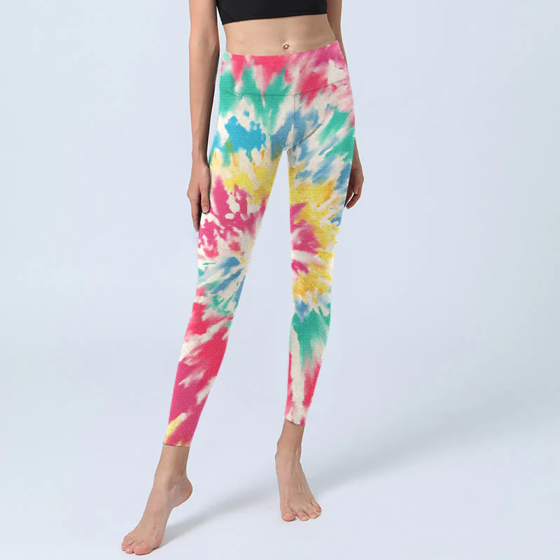 Buddha Stones Spiral Shape Print Exercise Leggings Women's Yoga Pants