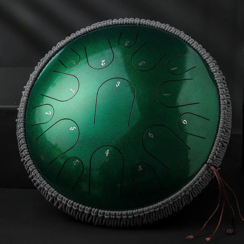 Buddha Stones Steel Tongue Drum Sound Healing Mindfulness Meditation Drum Kit 15 Note 14 Inch Percussion Instrument