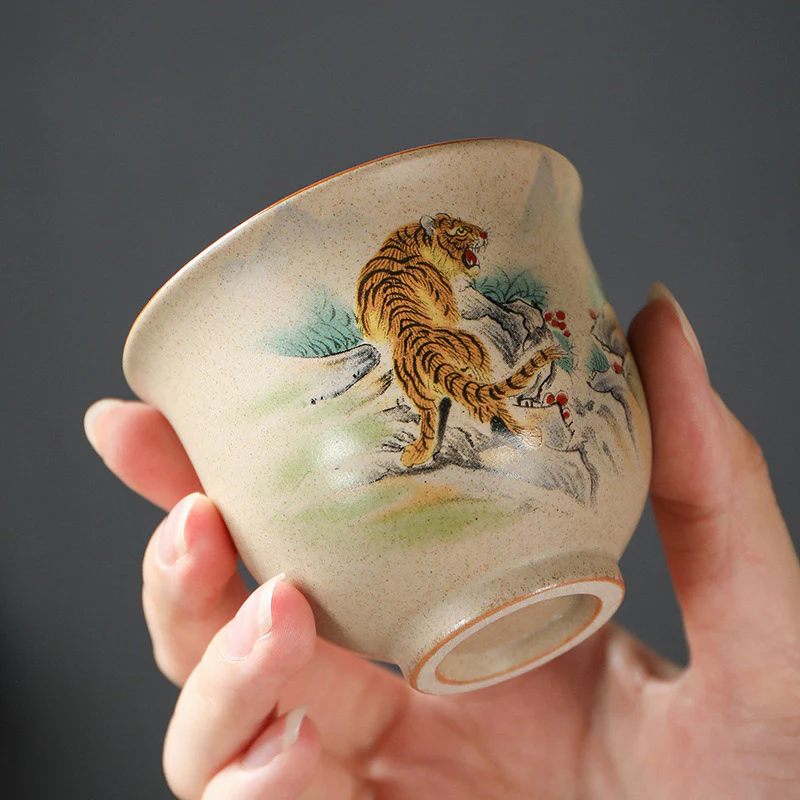 Buddha Stones 12 Chinese Zodiac Ceramic Teacup Kung Fu Tea Cup 130ml