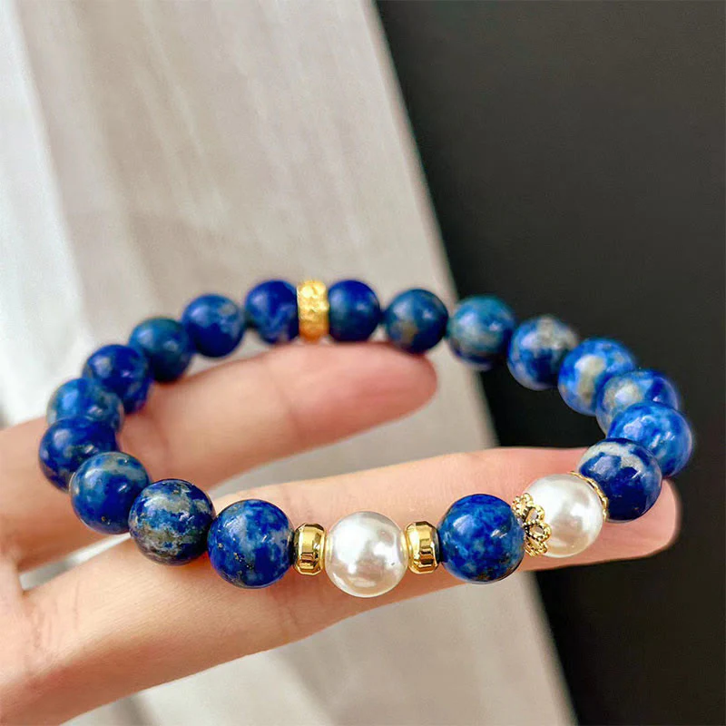 Buddha Stones Lazurite Beads Serenity Balance Bracelet