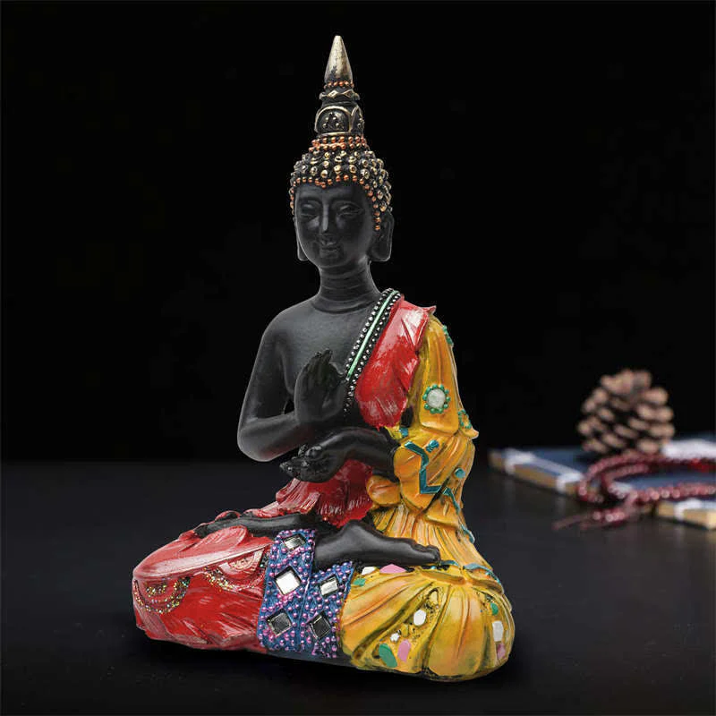 Buddha Stones Thai Buddha Serenity Resin Statue Decoration