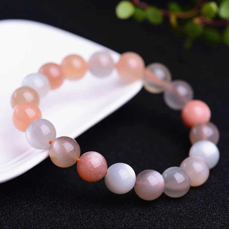Buddha Stones Natural Moonstone Wealth Positive Bracelet