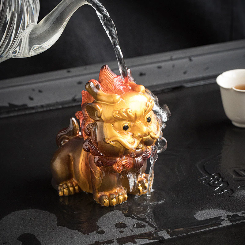 Buddha Stones Color Changing Small PiXiu Resin Tea Pet Wealth Home Figurine Decoration