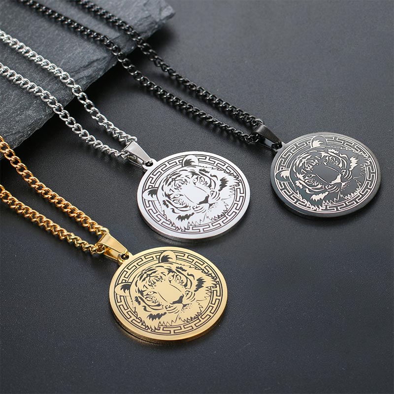 Animal Titanium Steel Chain Necklace Protection Pendant (Extra 30% Off | USE CODE: FS30)