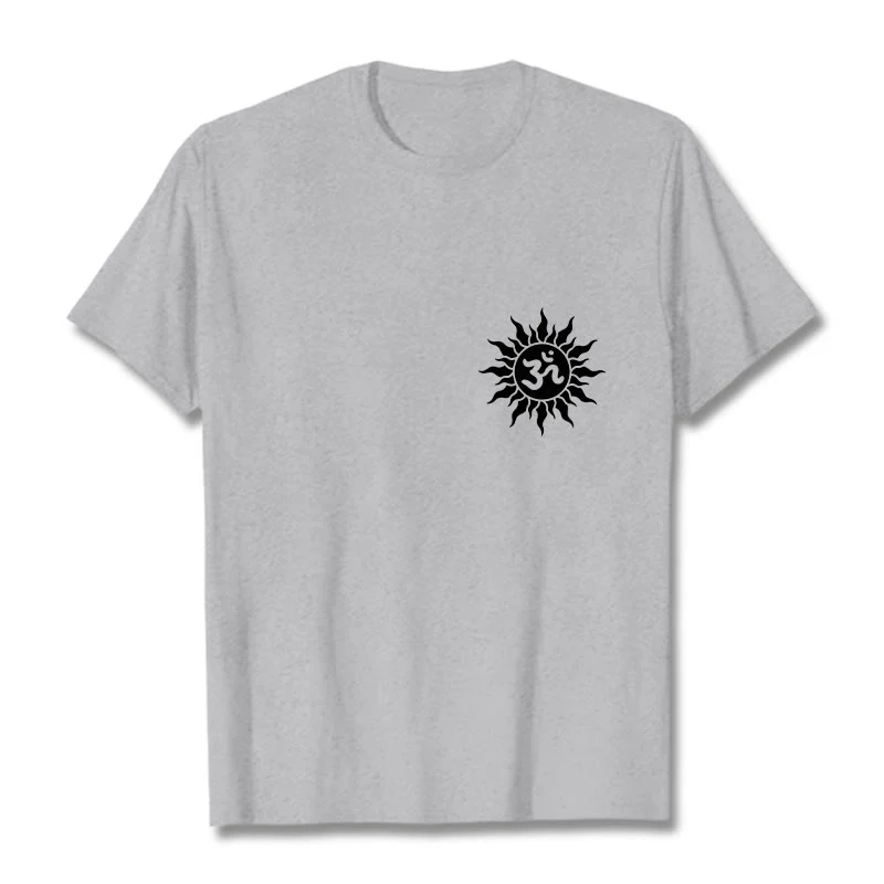 Buddha Stones Sun OM Symbol Design Tee T-shirt