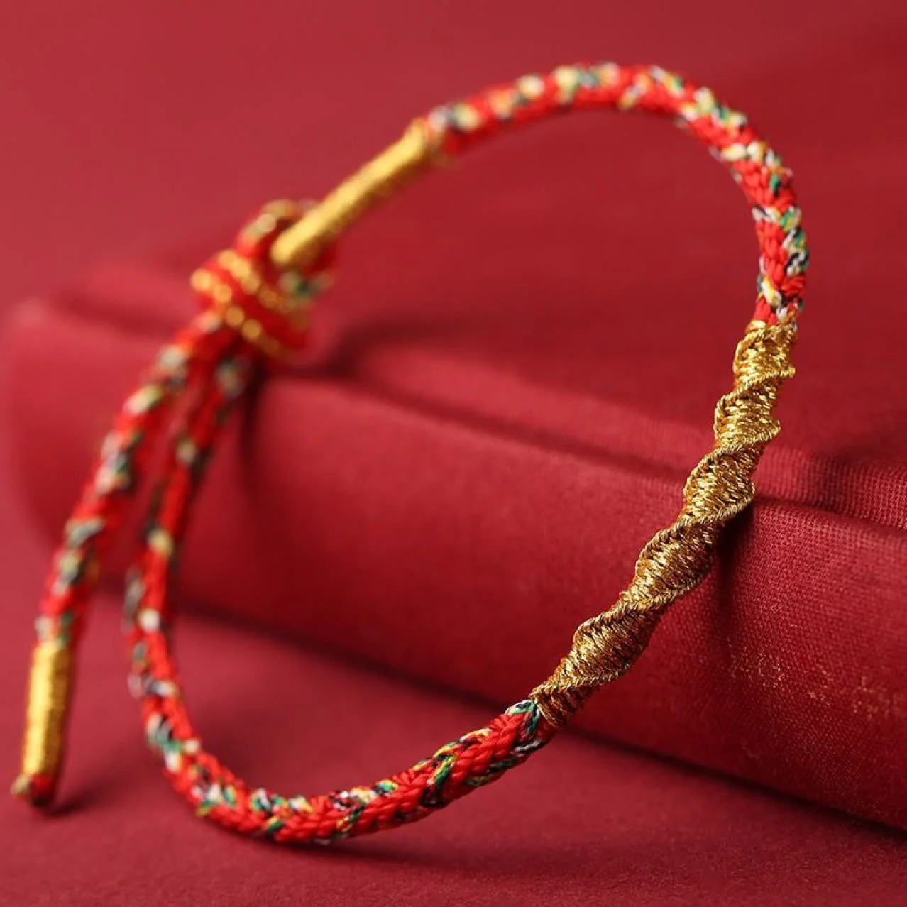 Buddha Stones Handmade Chinese Zodiac Natal Buddha Protection Strength Braided String Bracelet