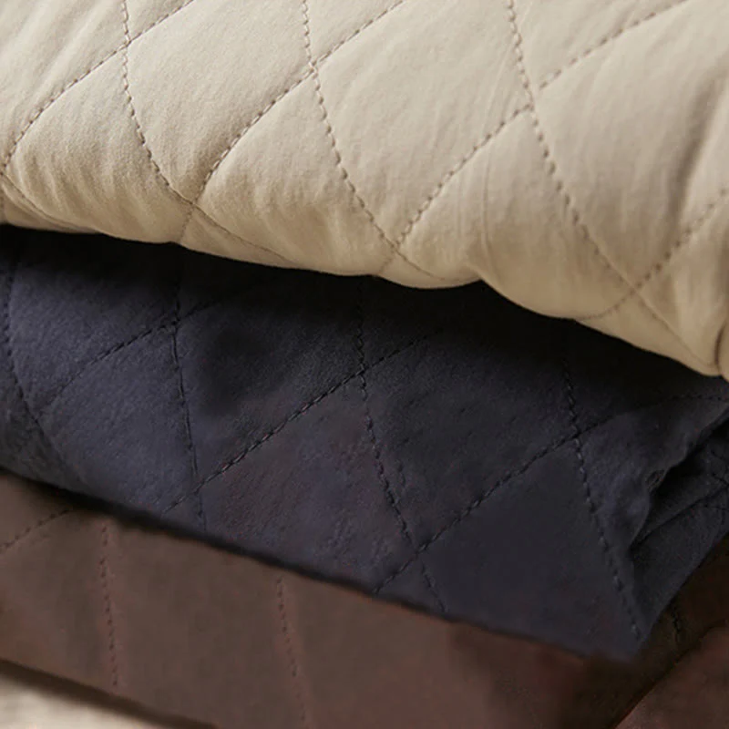 Buddha Stones Diamond Quilted Design Thermal Fleece-Lined Women's Harem Cotton Pants With Pockets