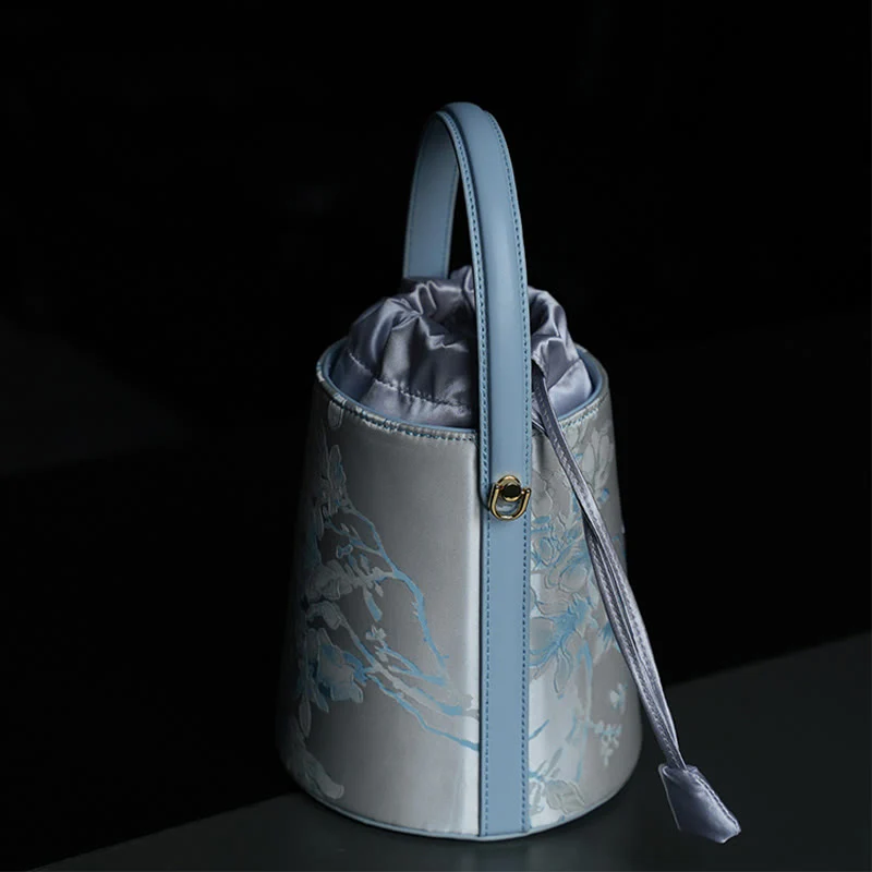 Buddha Stones Panda Bamboo Magpie Embroidery Crossbody Bag Hangbags