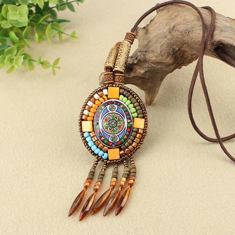 Buddha Stones Mandala Pattern Beads Creativity Necklace Pendant