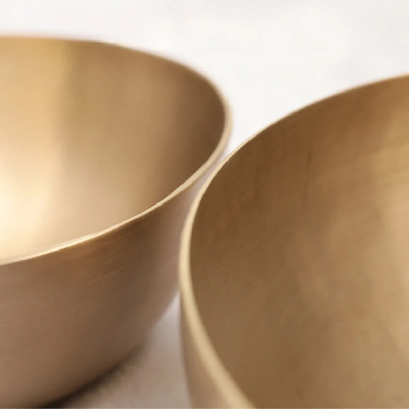 Buddha Stones Handmade Nepal Golden Singing Bowl for Healing and Meditation Sound Bowl Set