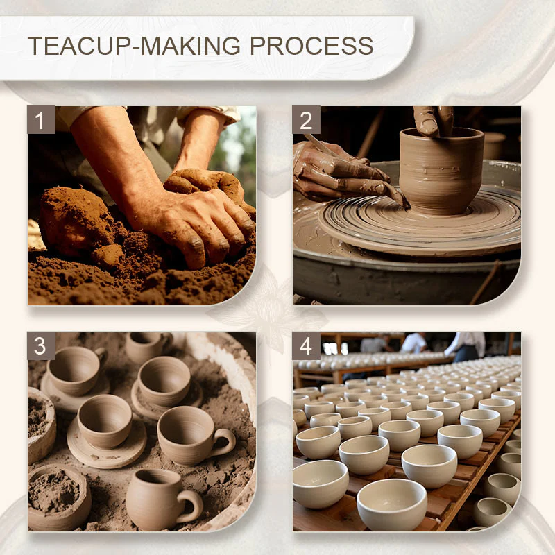 Buddha Stones Fish Lotus Seaweed Teacup Kung Fu Tea Cup 45ml With Gift Box