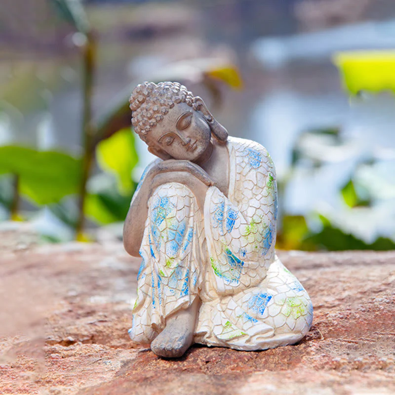 Buddha Stones Meditating Zen Buddha Serenity Resin Statue Figurine Home Decoration