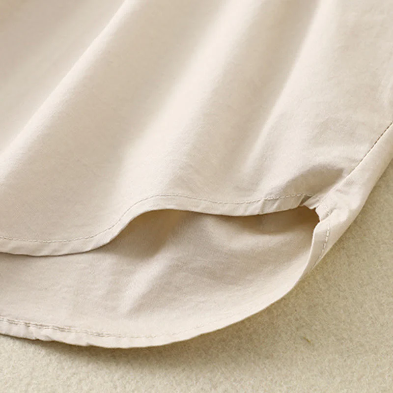 Buddha Stones Plain Stand Collar Women's Cotton Corduroy Jacket