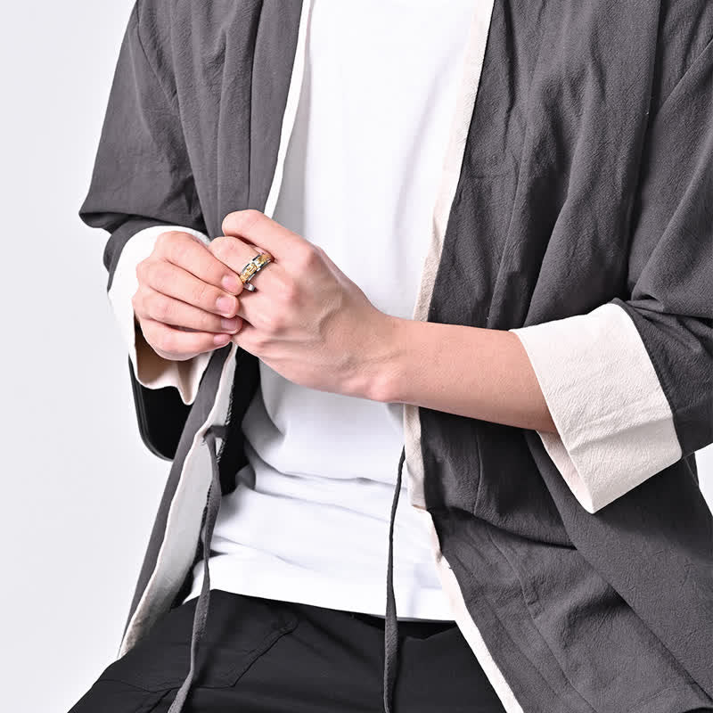 Buddha Stones Dragon Titanium Steel Stimulation Rotatable Ring (Extra 30% Off | USE CODE: FS30)