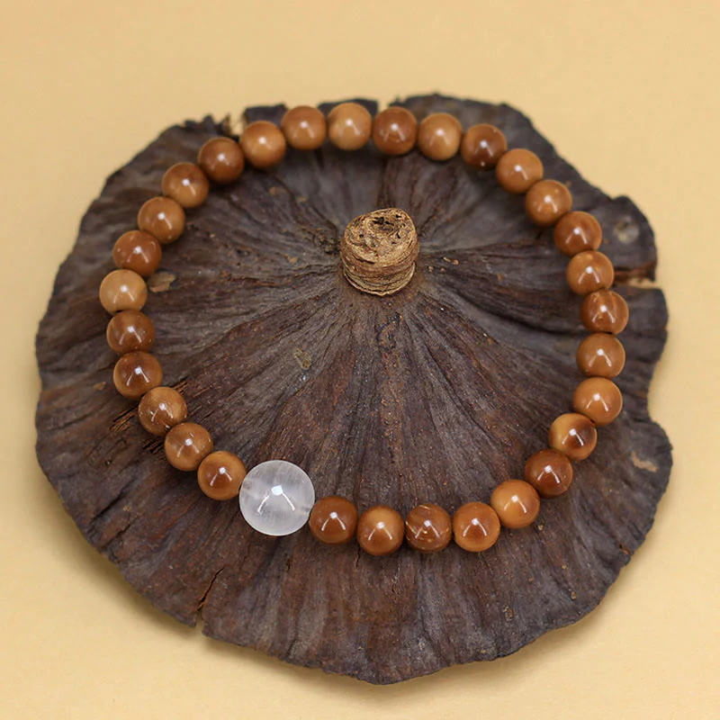 Buddha Stones Kuka Seed Agate Stone Luck Bracelet