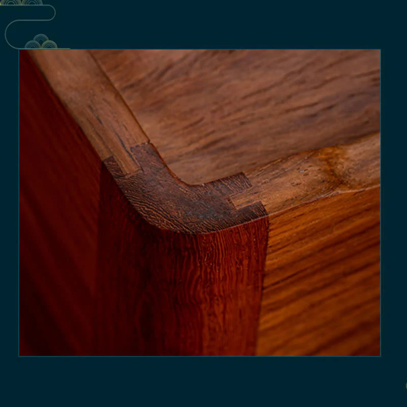 Buddha Stones Retro Handmade Floral Pattern Rosewood Jewelry Storage Box Lockable Wooden Gift Organizer Box