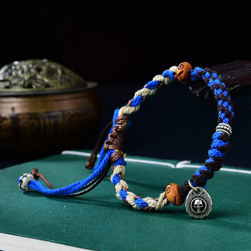 Buddha Stones Tibetan Hand-woven Garuda String Luck Bracelet