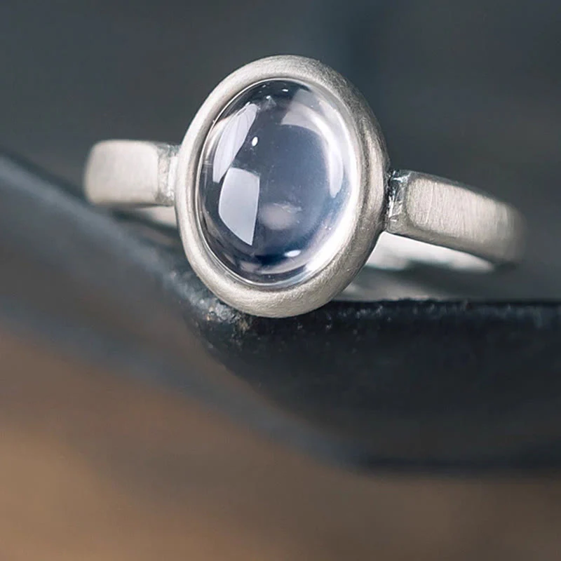 Buddha Stones Natural 925 Sterling Silver Pink Crystal Adjustable Warmth Ring