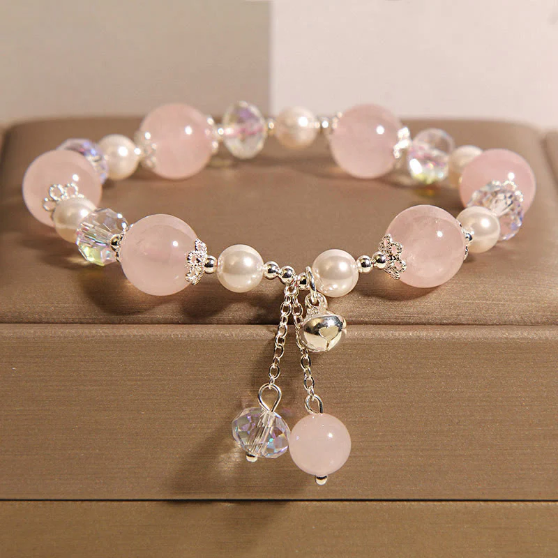 Buddha Stones Natural Pink Crystal Pearl Self-acceptance Bracelet