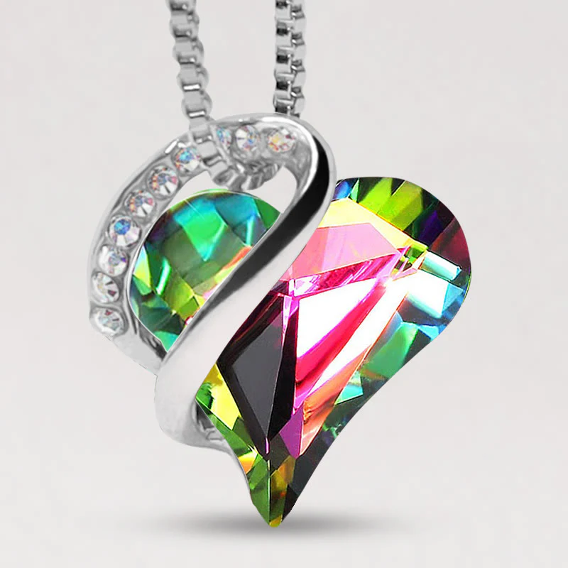 Buddha Stones Love Heart Birthstone Healing Energy Necklace Pendant