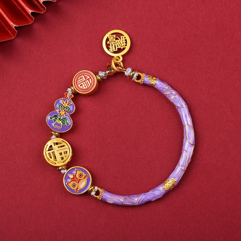 Buddha Stones Tibetan Gourd Fortune Happiness Lion Wealth Luck Bracelet