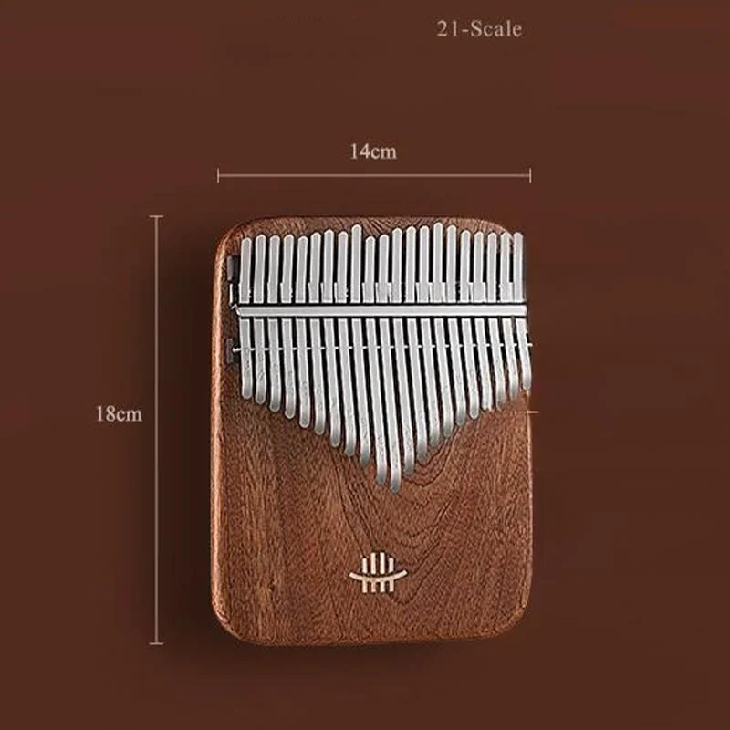 Buddha Stones 21 Keys Kalimba Thumb Piano Yellow Sandalwood Retro Portable Finger Piano