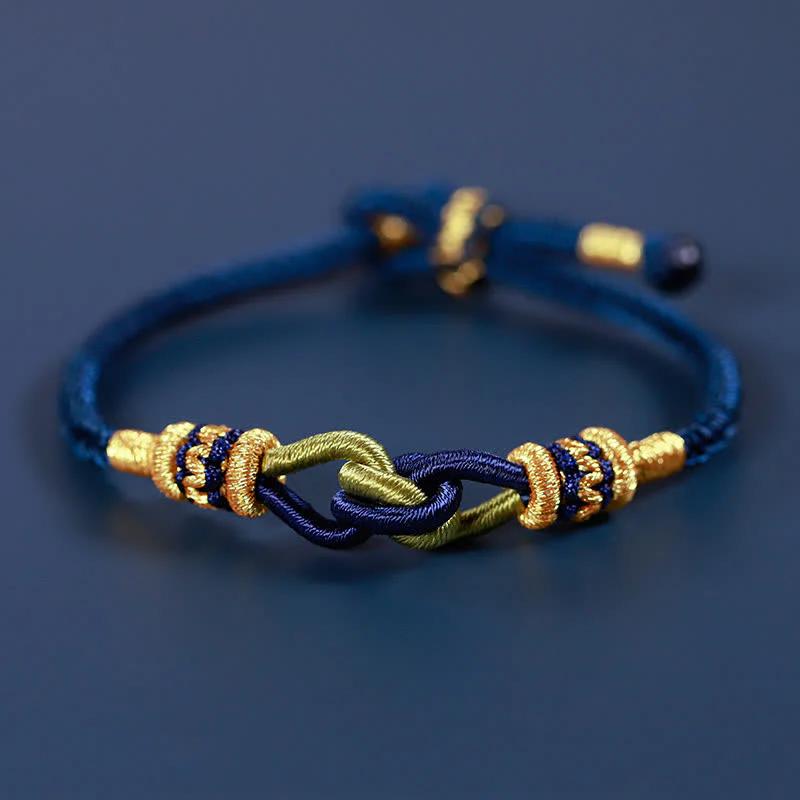 Buddha Stones Handmade Knotting Faith Strength Braid String Bracelet