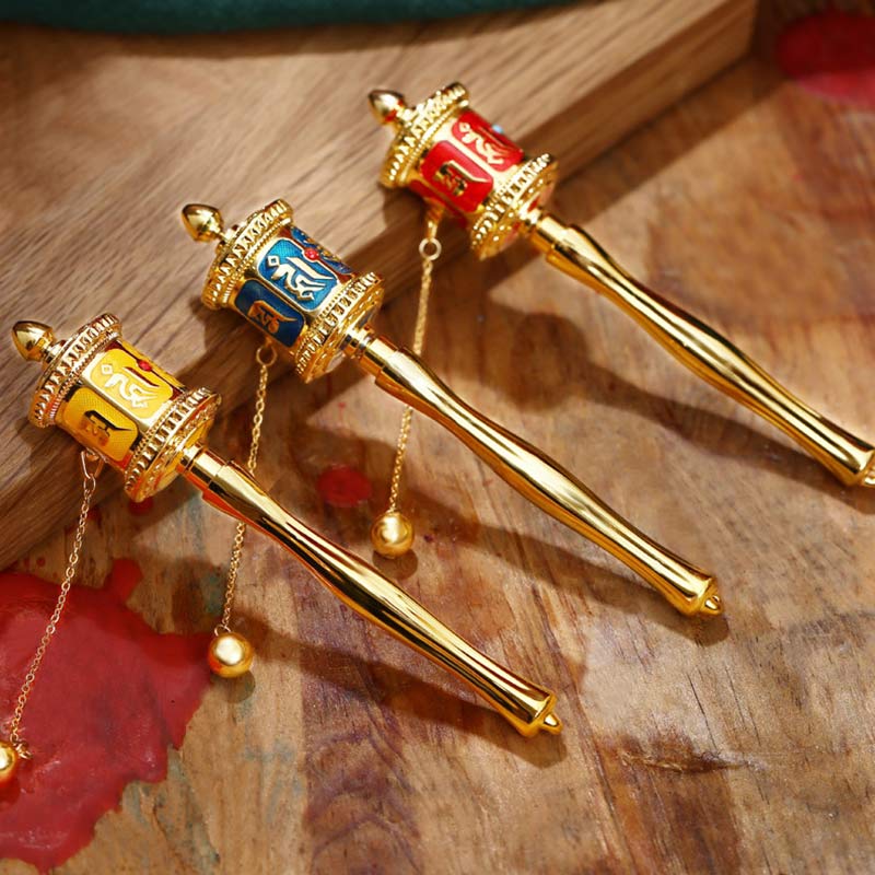 Buddha Stones Tibetan Prayer Wheel Six True Words Blessing Meditation Decoration