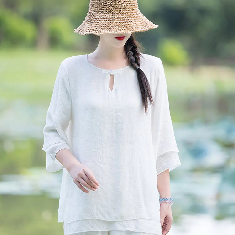 Tai Chi Meditation Prayer Zen Spiritual Morning Practice Clothing Women's Set