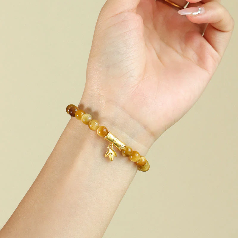 Buddha Stones Tiger Eye Fu Character Bamboo Koi Fish Lotus Om Mani Padme Hum Protection Bracelet