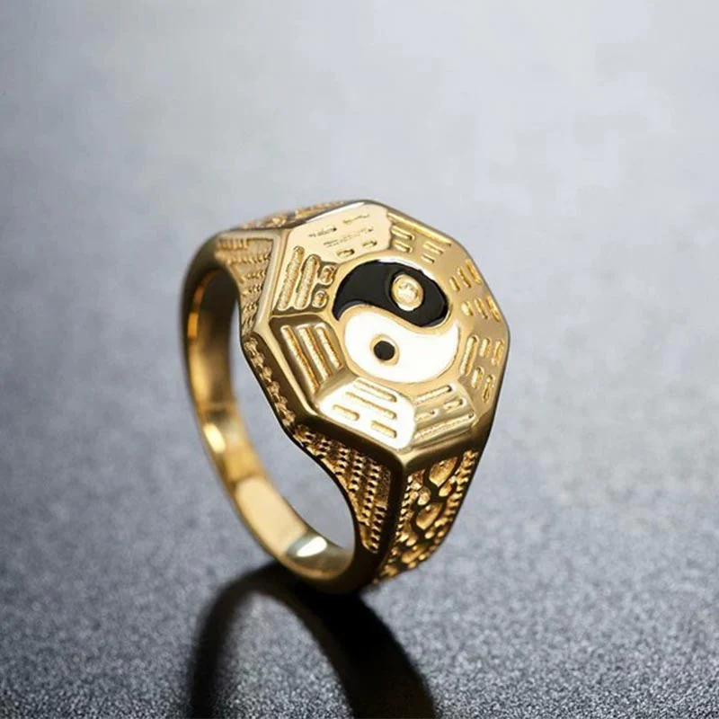 Yin Yang Symbol Copper Luck Ring
