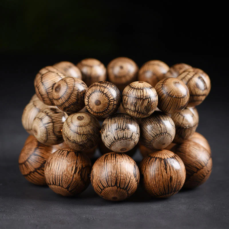 Buddha Stones Gnetum Wood Beads Protection Bracelet