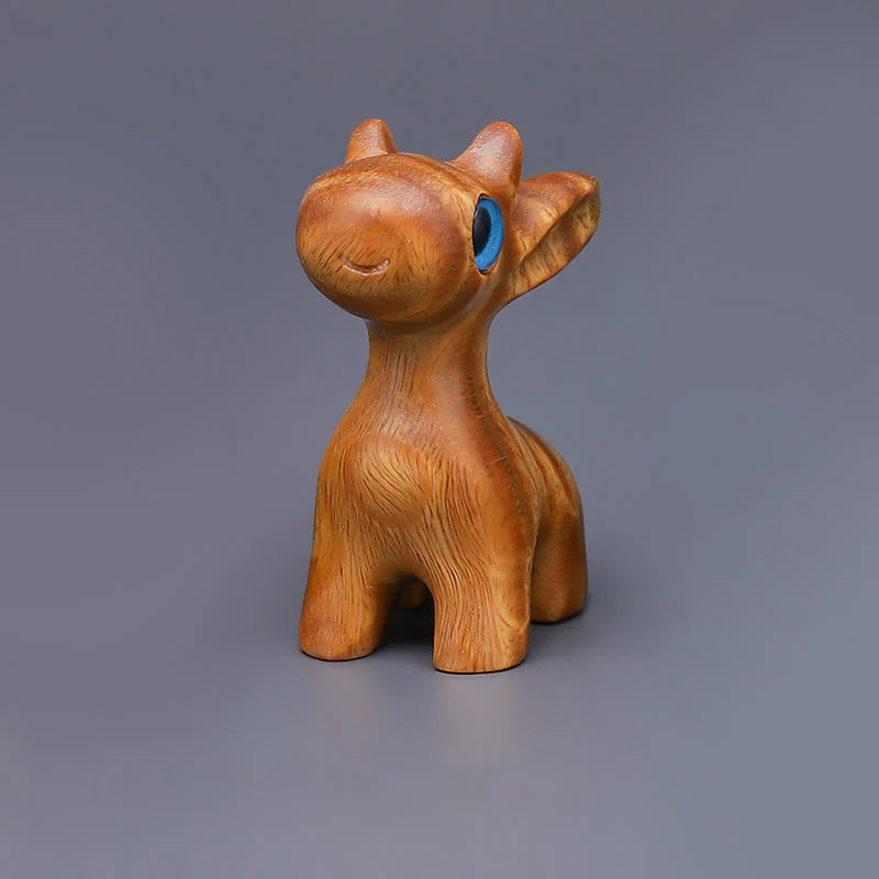 Buddha Stones Green Sandalwood Mini Cute Animal Rabbit Cat Deer Whale Prosperity Phone Hanging Decorations