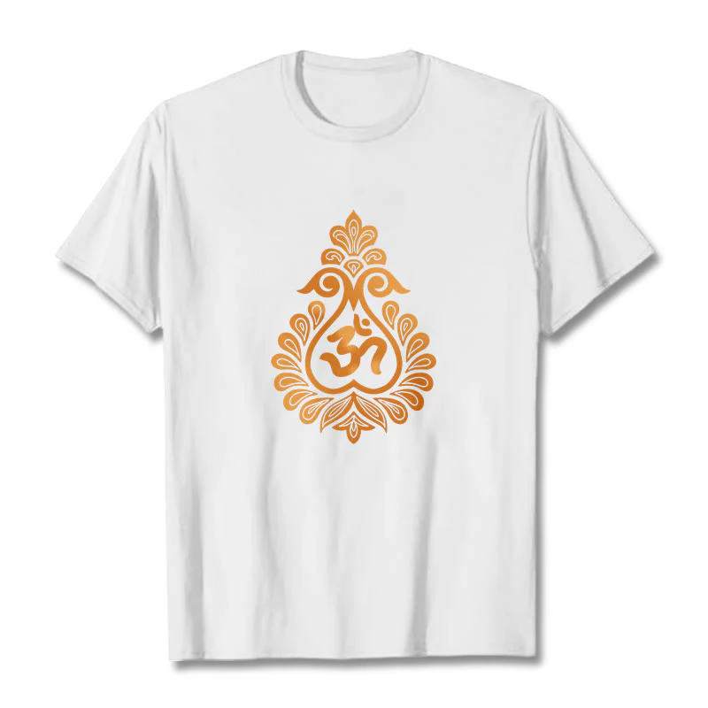 Buddha Stones Gourd OM Symbol Design Tee T-shirt