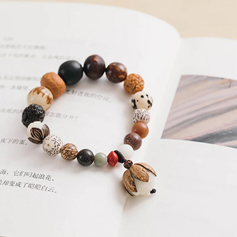 Buddha Stones Bodhi Seed Lotus Wisdom Peace Wrist Mala Bracelet