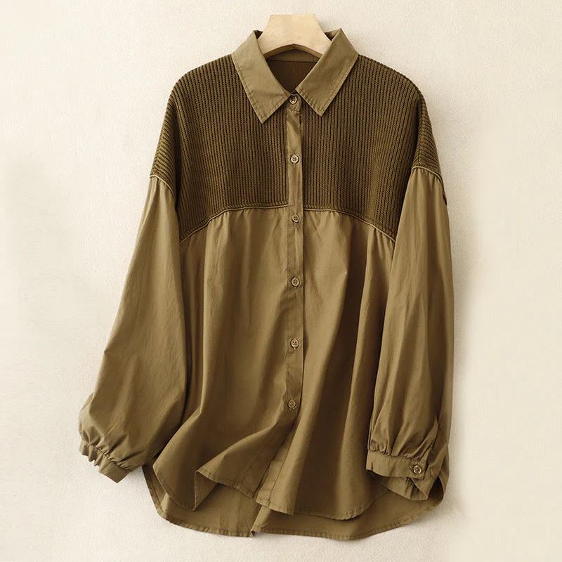 Buddha Stones Plain Stand Collar Women's Cotton Corduroy Jacket