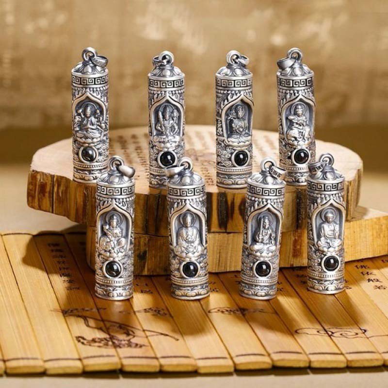 Buddha Stones Chinese Zodiac Natal Buddha Projection Prosperity Necklace Pendant