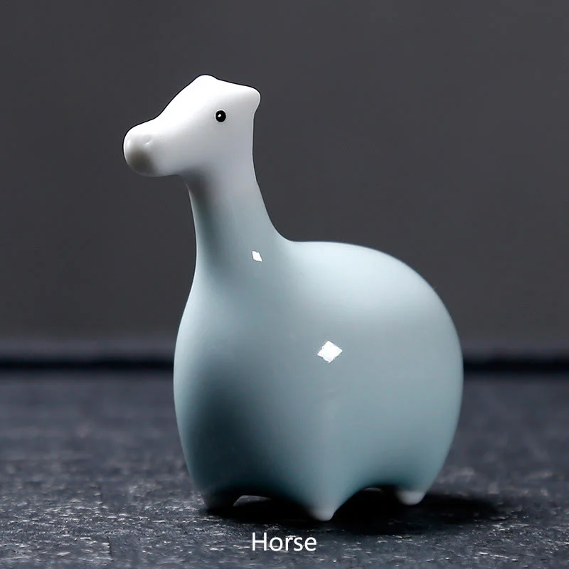 Buddha Stones Chinese Zodiac Ceramic Tea Pet Home Decoration
