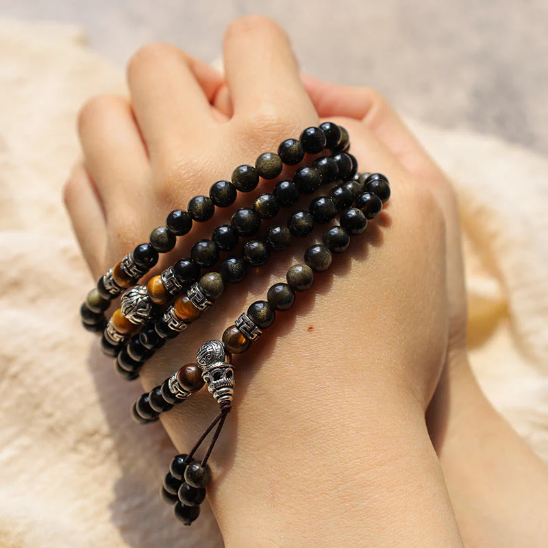 Golden Obsidian Energy Bracelet Necklace